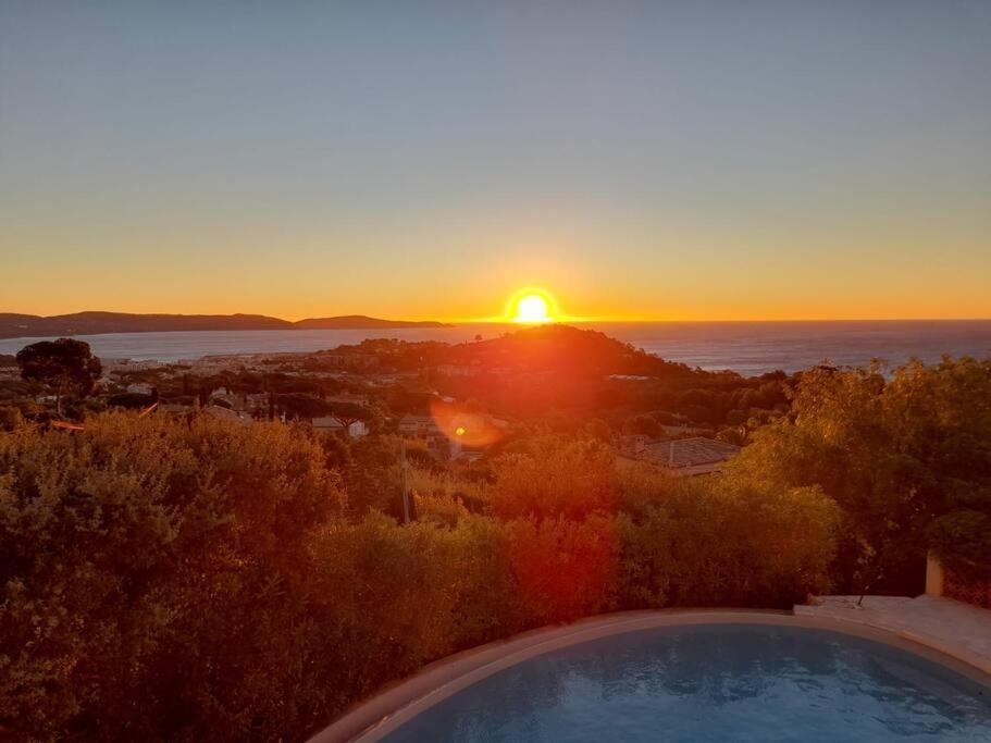 4-Star Private Villa With Heated Pool And Panoramic Sea View At Gulf De Saint Tropez Cavalaire-sur-Mer Exterior foto